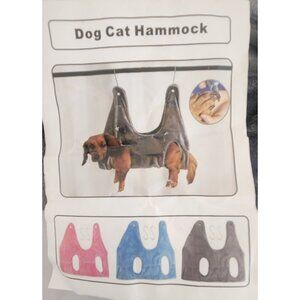 Dog Cat Hammock Pet Grooming Restraint for Bathing Nail Trimming Gray Medium